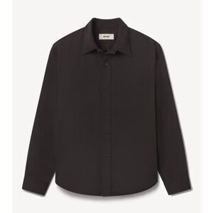 Buck Mason Gray Long Sleeve rayon & cotton medium shirt Draped Twill One Pocket